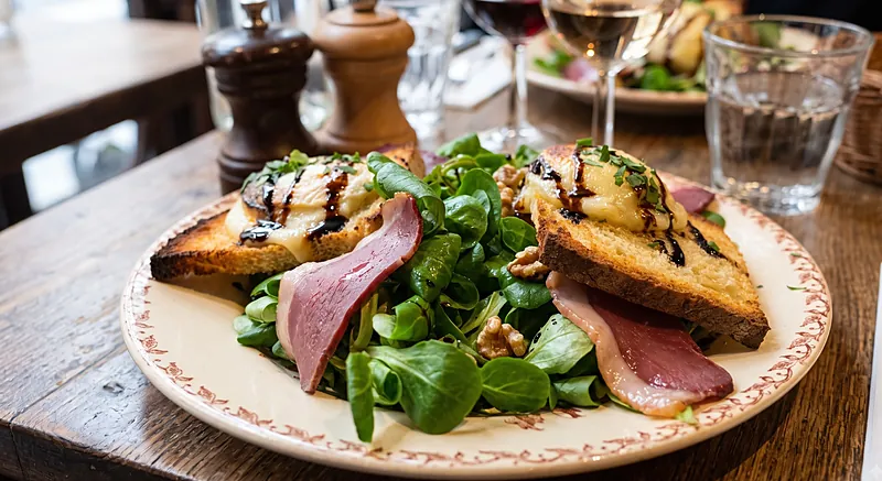 Salade de chèvre chaud